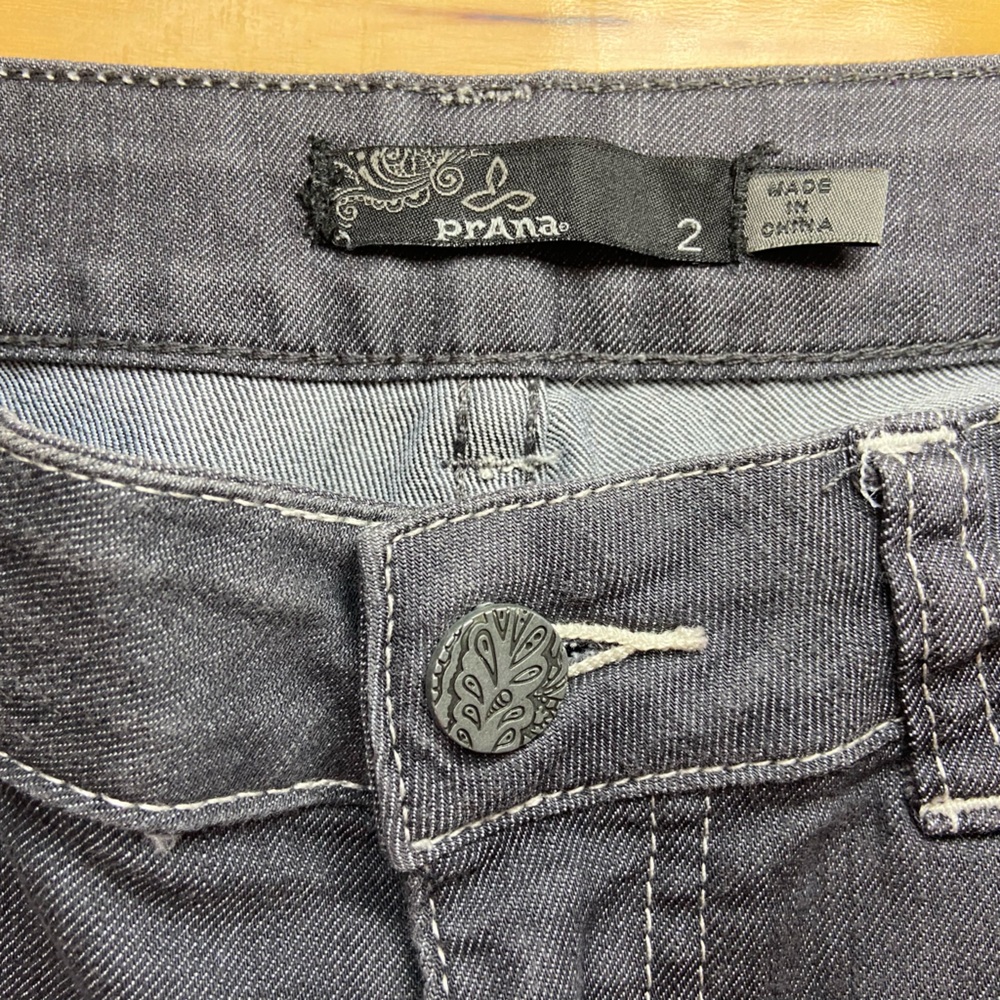Prana Skinny‎ Jeans Womens Size 2 Low Rise Gray Denim Hiking Outdoor Pants - Picture 8 of 8